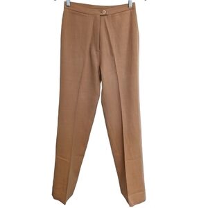 Vintage Sphirea Tan High Rise Straight Leg Lined Trousers Slacks Size 6